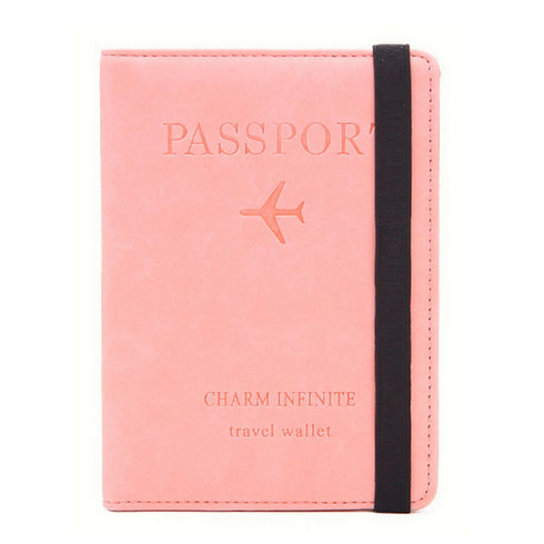 Travel Passport Holder with RFID Protection - Pink